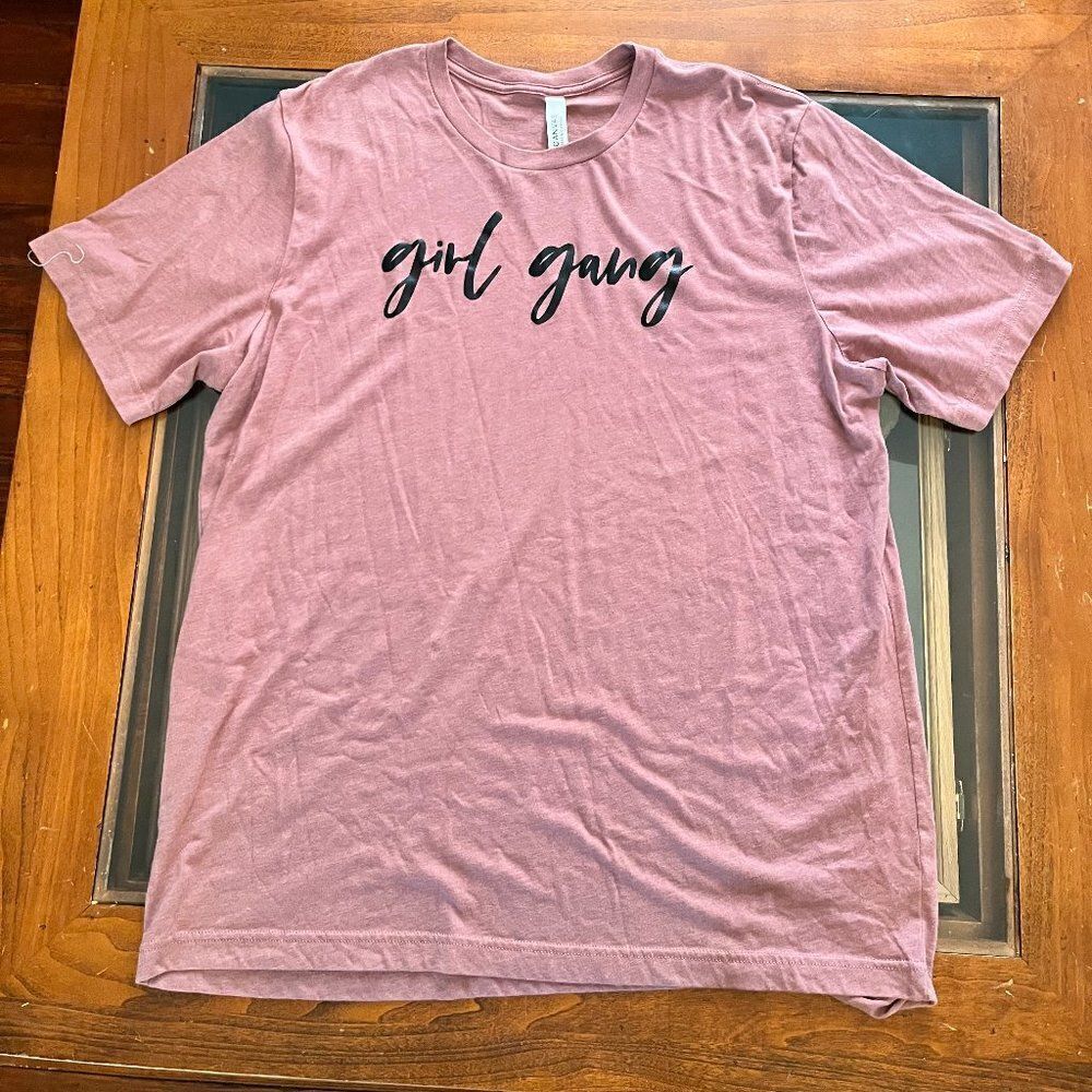 Girl Gang Tee T-Shirt Canvas XL Like NEW